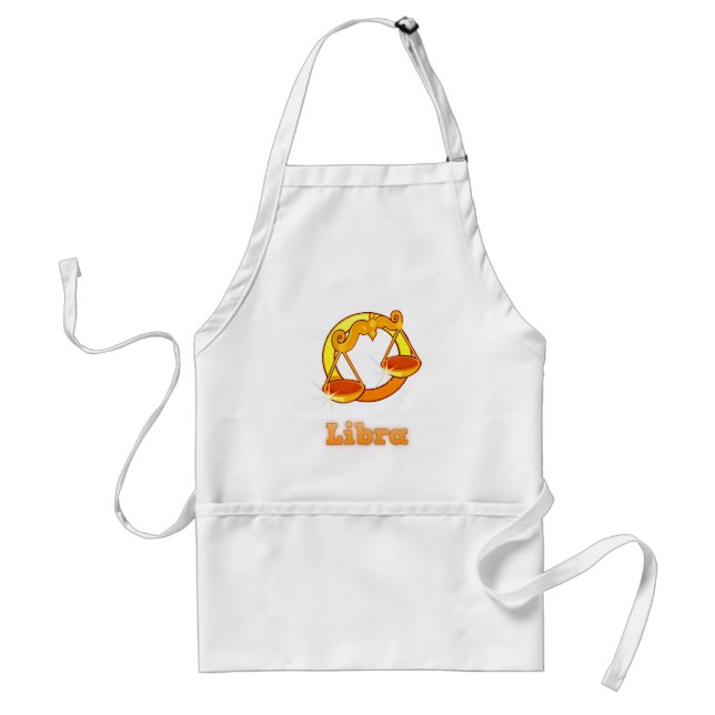 Libra illustration adult apron (Front)