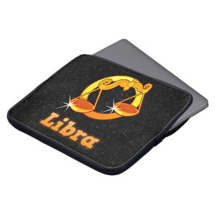 Libra illustration laptop sleeve
