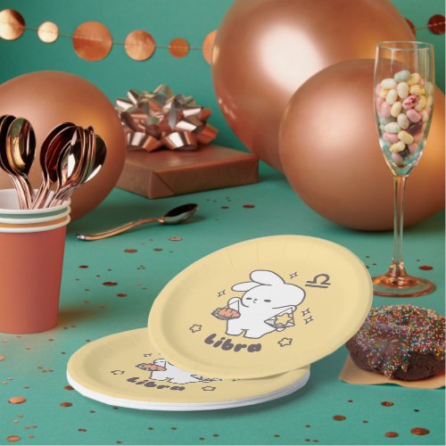 Libra Loppi Tokki Bunny Zodiac Series Paper Plates