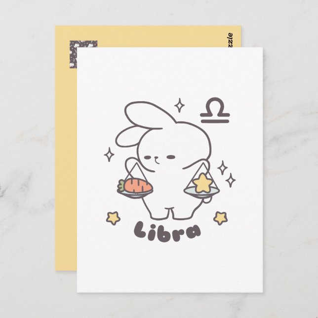 Libra Loppi Tokki Bunny Zodiac Series Postcard (Front/Back)