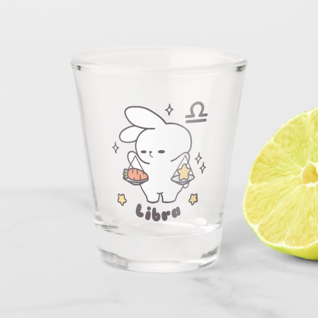 Libra Loppi Tokki Bunny Zodiac Series Shot Glass (Front)