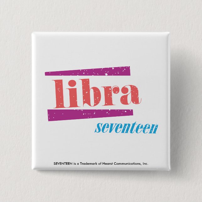 Libra LtPink Pinback Button (Front)