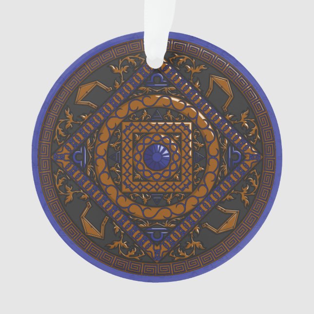 Libra Mandala Acrylic Ornament (Front)