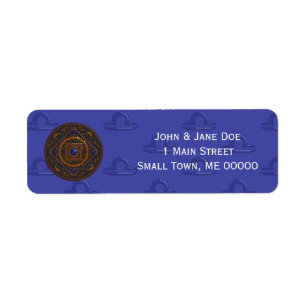 Libra Mandala Address Label
