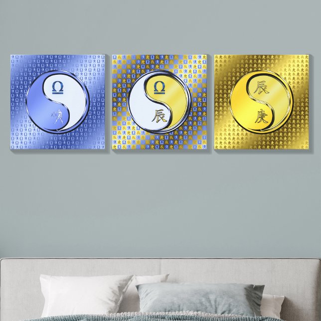 Libra & Metal Dragon Canvas Photo Tile (Bedroom)