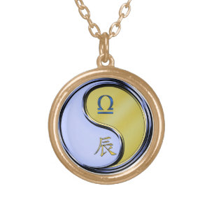 Libra & Metal Dragon Gold Plated Necklace