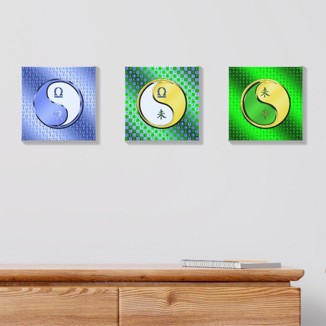 Libra & Metal Goat Canvas Photo Tile (Dresser)