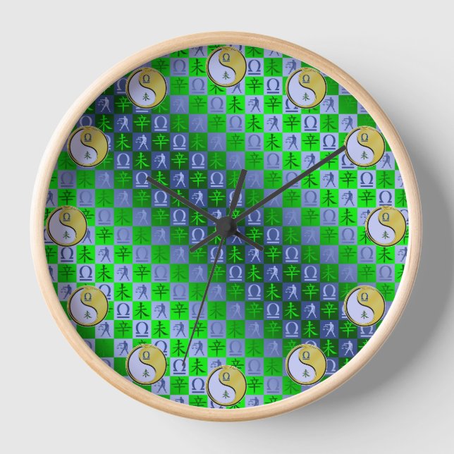 Libra & Metal Goat Clock (Front)