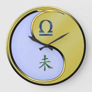 Libra & Metal Goat Large Clock
