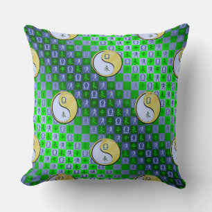Libra & Metal Goat Throw Pillow