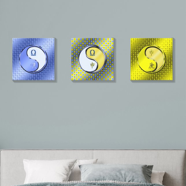 Libra & Metal Monkey Canvas Photo Tile (Bedroom)