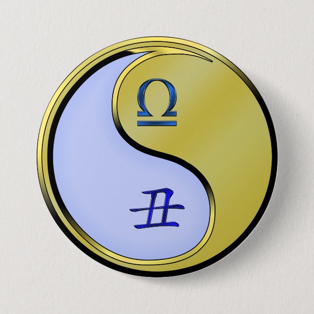 Libra & Metal Ox Button (Front)