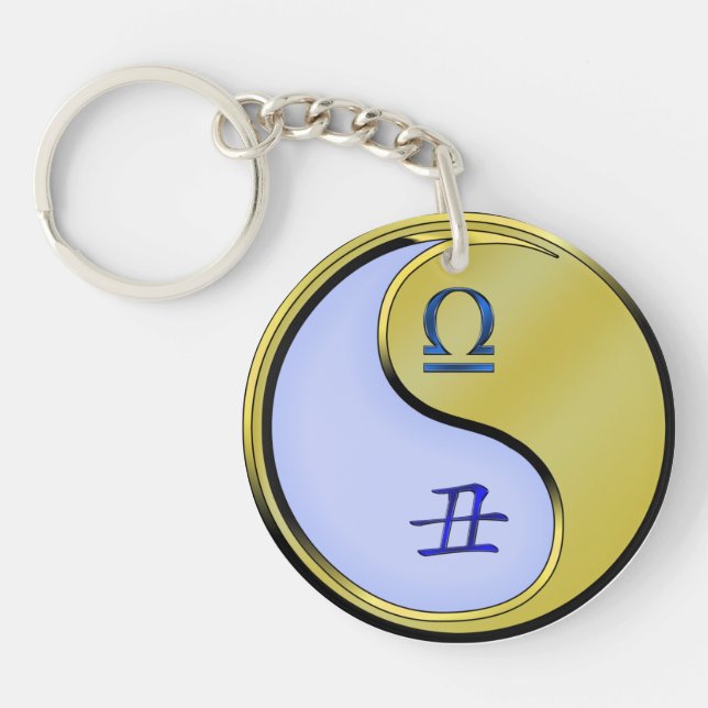 Libra & Metal Ox Keychain (Front)