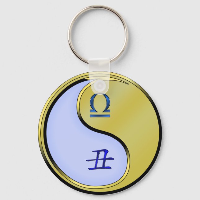 Libra & Metal Ox Keychain (Front)