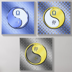 Libra & Metal Rabbit Canvas Photo Tile