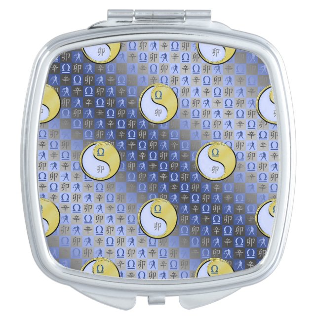 Libra & Metal Rabbit Compact Mirror (Front)