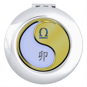 Libra & Metal Rabbit Compact Mirror