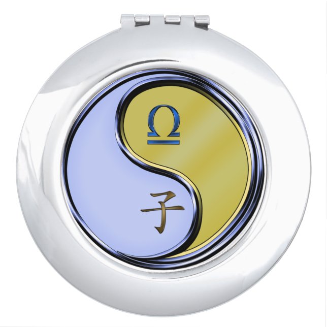 Libra & Metal Rat Compact Mirror (Front)