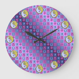 Libra & Metal Rooster Large Clock
