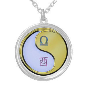 Libra & Metal Rooster Silver Plated Necklace