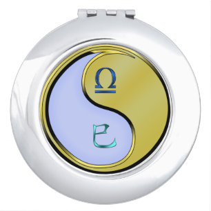 Libra & Metal Snake Compact Mirror