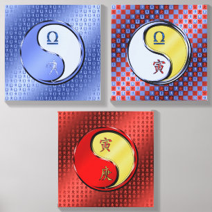 Libra & Metal Tiger Canvas Photo Tile