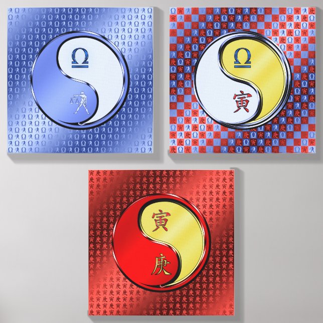 Libra & Metal Tiger Canvas Photo Tile (Front Set)