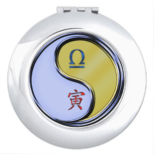 Libra & Metal Tiger Compact Mirror