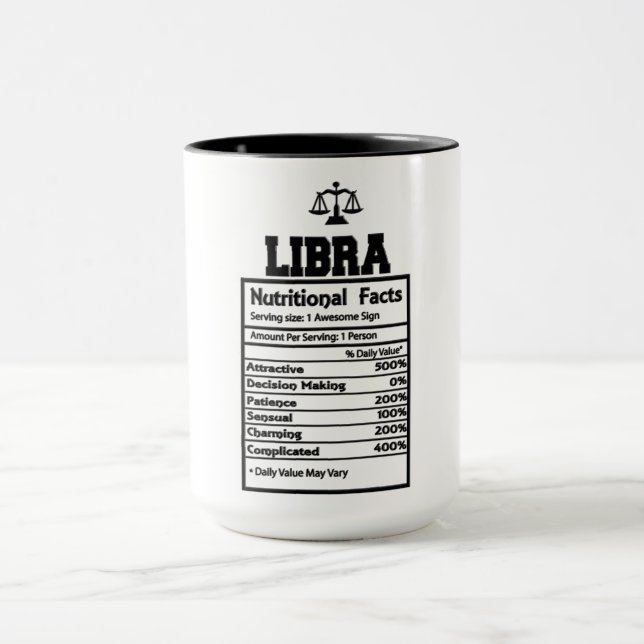Libra Nutritional Facts Mug (Center)