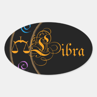Libra Oval Sticker