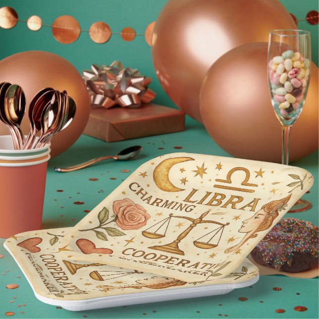 Libra Paper Plates (Multi)