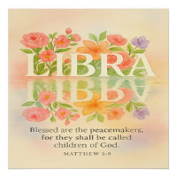 Libra Peacemaker Watercolor Poster