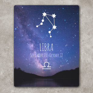 Libra   Personalized Astrology Constellation Metal Print