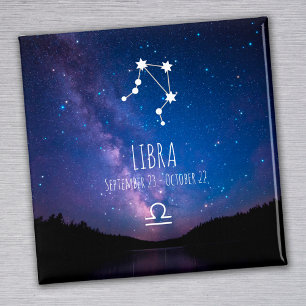 Libra Personalized Zodiac Constellation Magnet