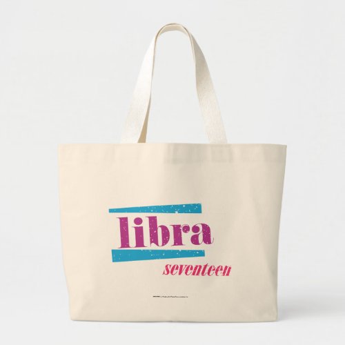 Libra Purple Large Tote Bag