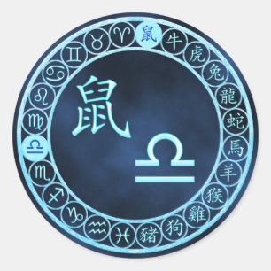 Libra/Rat Classic Round Sticker