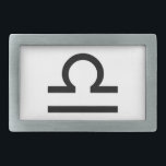 Libra Rectangular Belt Buckle<br><div class="desc">Libra is the seventh astrological sign in the Zodiac. Character traits: Diplomatic, Graceful, Peaceful, Idealistic, Hospitable, Superficial, Vain, Indecisive, Unreliable</div>