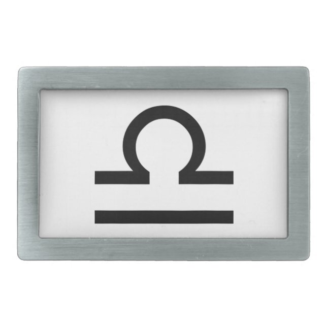 Libra Rectangular Belt Buckle (Front)