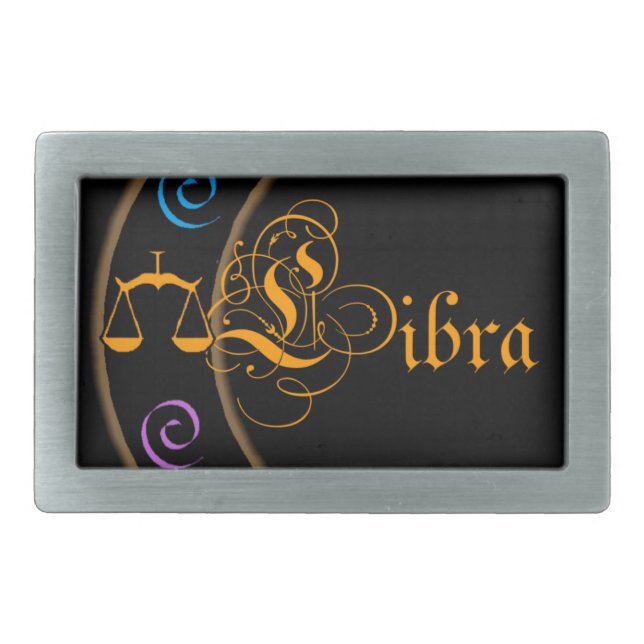 Libra Rectangular Belt Buckle (Front)
