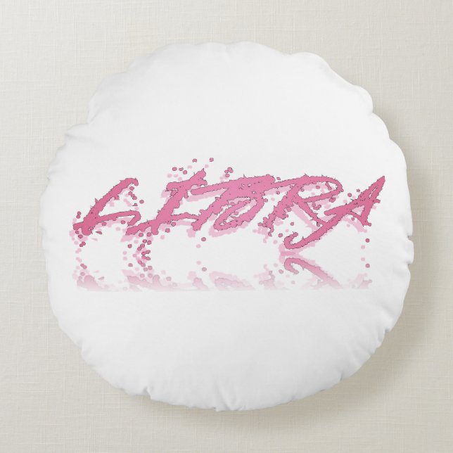 Libra Reflection Round Pillow (Front)