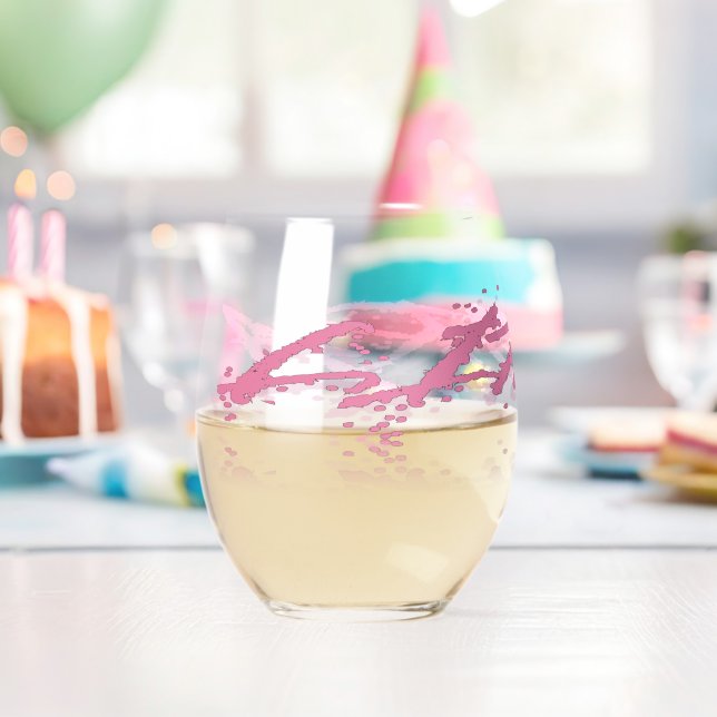 Libra Reflection Stemless Wine Glass (Insitu (Birthday))