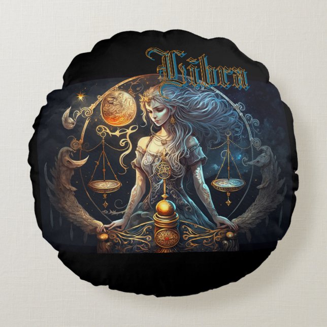 Libra Round Pillow (Front)