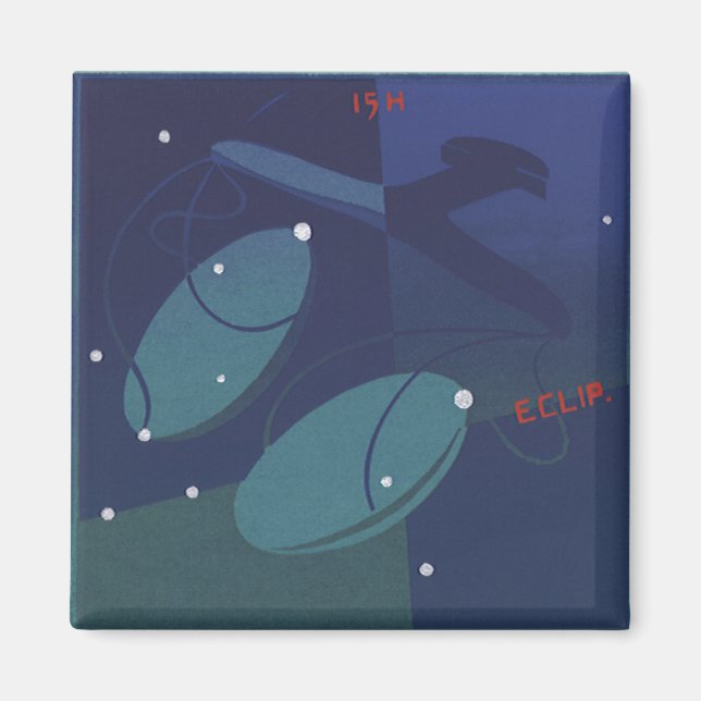 Libra Scale Constellation Vintage Zodiac Astrology Magnet (Front)