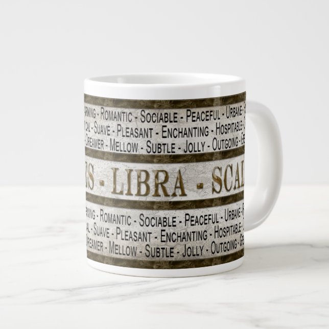 LIBRA - SCALES - COFFEE/SOUP/JUMBO MUG - TEXT (Front Right)