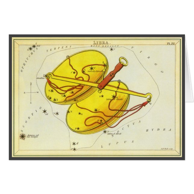 Libra Scales Vintage Constellation Urania's Mirror (Front Horizontal)