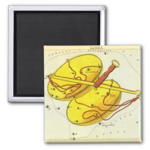 Libra Scales Vintage Constellation Uranias Mirror Magnet