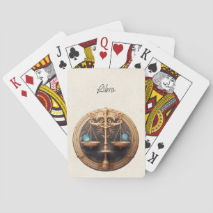 Libra Scales Zodiac Minimalist Poker Cards