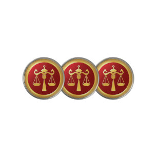 Libra Scales Zodiac Sign Golf Ball Marker