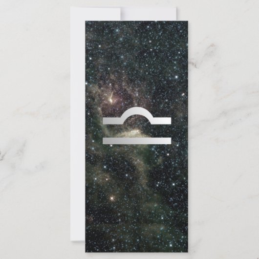 Libra Scales Zodiac Star Sign Universe Bookmark (Back)