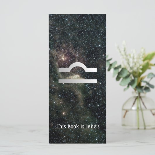 Libra Scales Zodiac Star Sign Universe Bookmark (Standing Front)